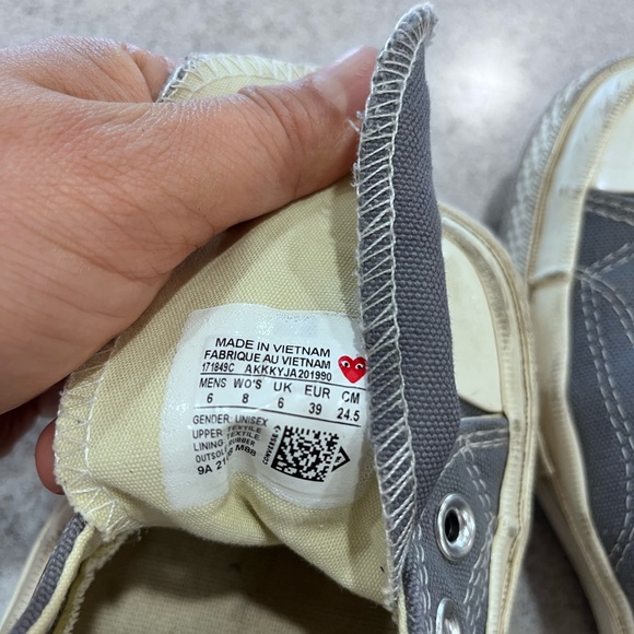 Converse Gray and White Kids Sneakers - Picture 5 of 13